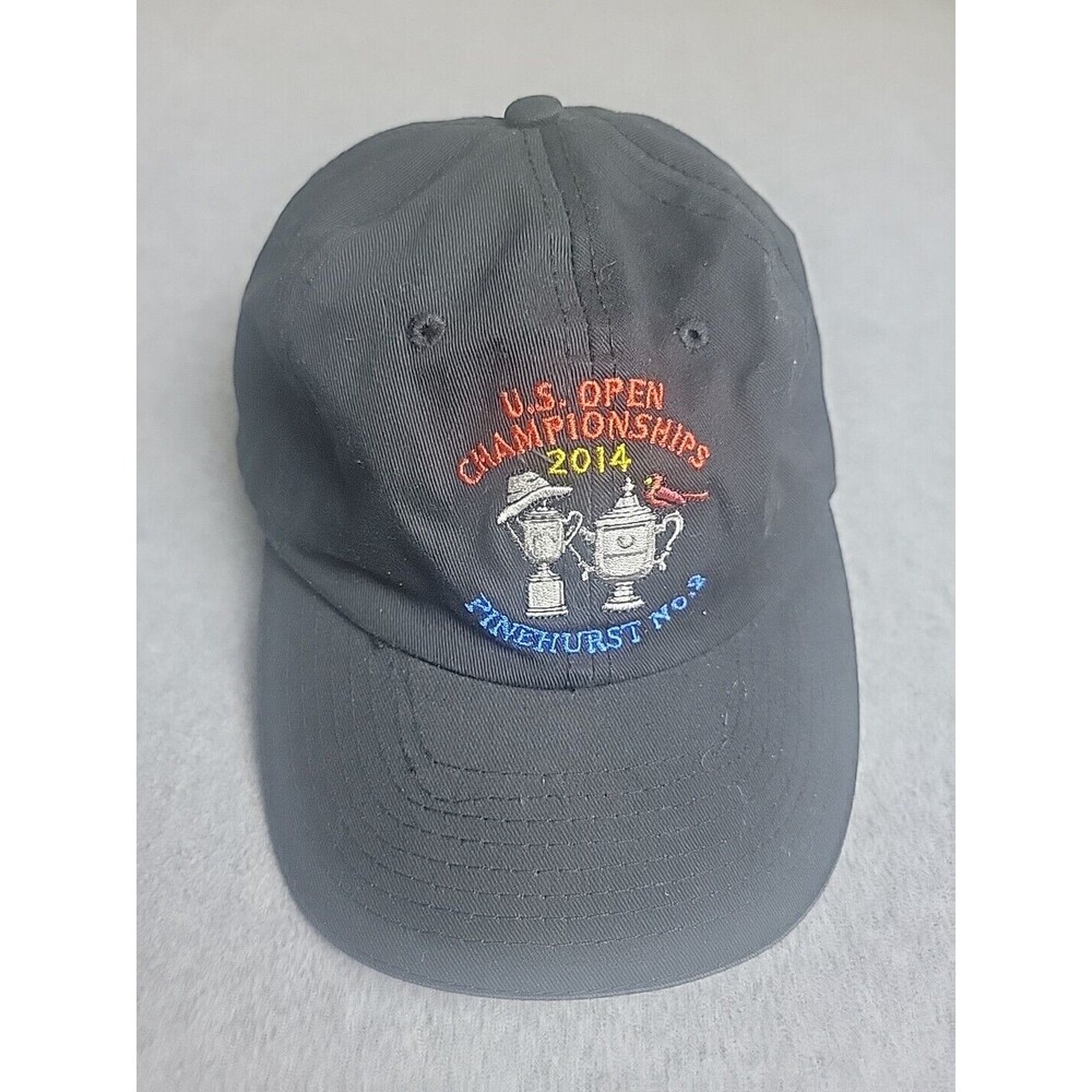US Open Pinehurst Hat Cap‎ Black Strapback USGA Golf Championship Embroidered